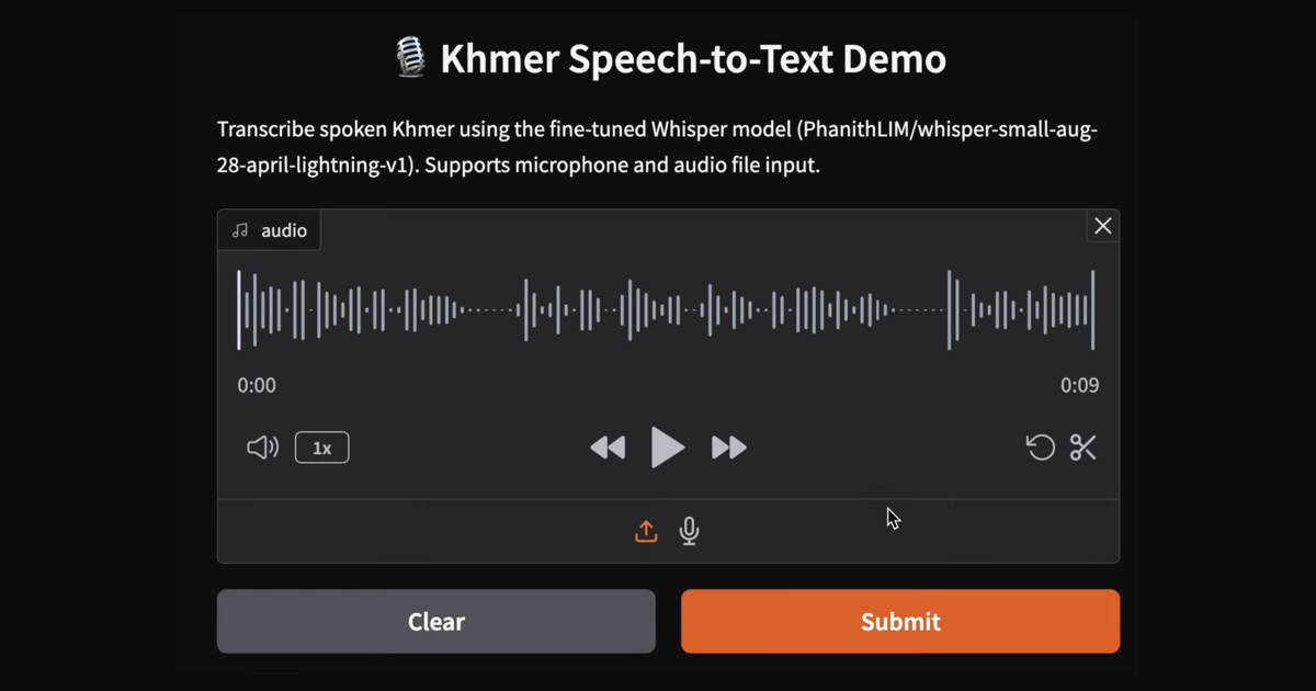 Khmer Speech-to-Text